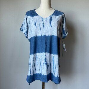 NWT Te Verde Tie Dye V-Neck Tee